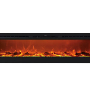 100" Black Built-in Recessed / Wall Mounted Heater Electric Fireplace